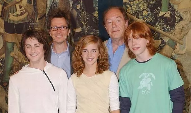 Gary Oldman and the Harry Potter cast