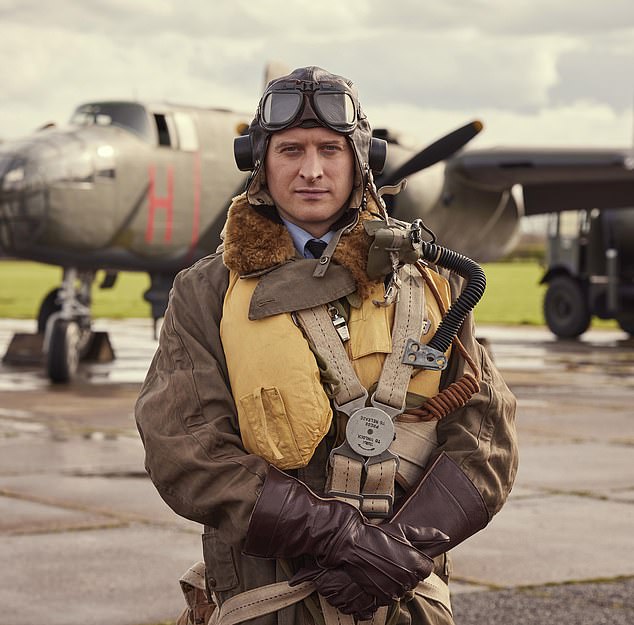 Flight Sergeant Harriott (pictured) is about to climb into the cockpit of his bomber when he keeled over. He is diagnosed with the cattle disease brucellosis and banned from flying