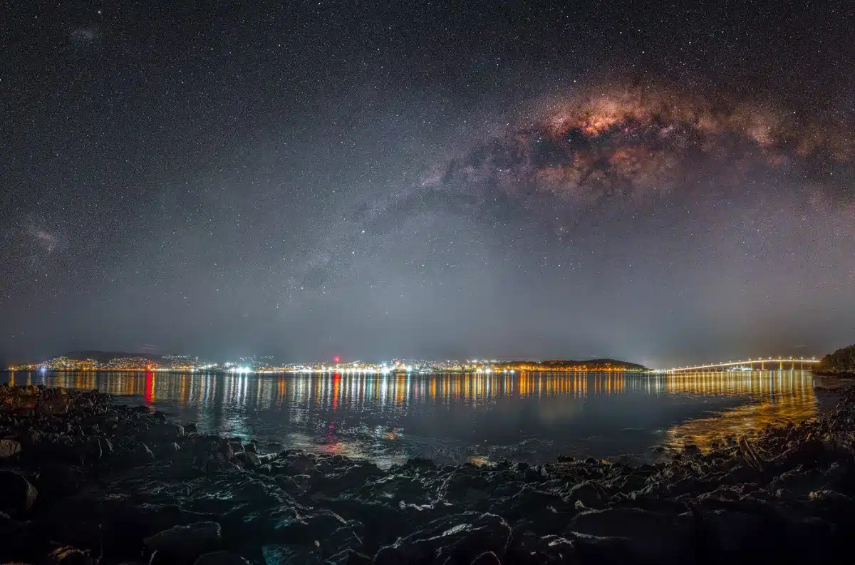 Milky Way Over Hobart City