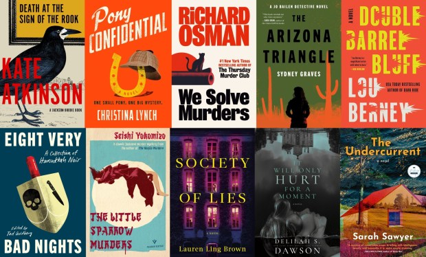 20 mysteries for fall 2024. (Covers courtesy of Soho Crime, Pushkin Vertigo, Pegasus Crime, Doubleday, Pamela Dorman, Berkley, Bantam,  Harper, William Morrow and Del Rey)