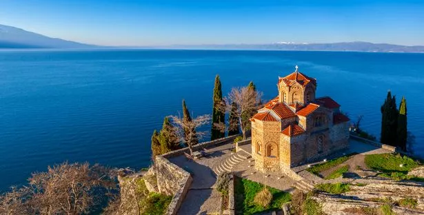 Saint John at Kaneo is a Orthodox church situated on the cliff over Kaneo Beach overlooking Lake Ohrid in the city of Ohrid, North Macedonia