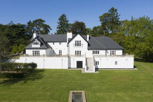 Aerial view of Woodbank House Monmouthshire