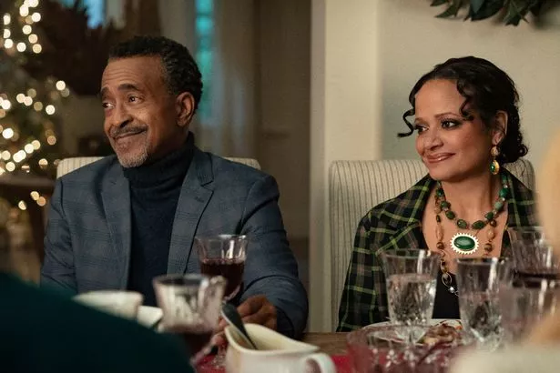 Our Little Secret. (L-R) Tim Meadows as Stan and Judy Reyes as Margaret in Our Little Secret. Cr. Bob Mahoney/Netflix © 2024