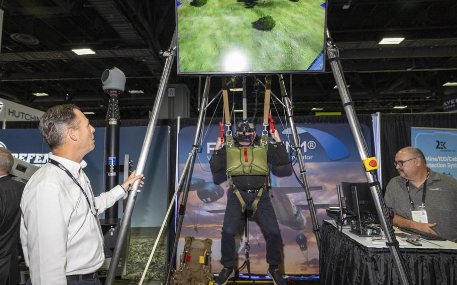 A participant takes part in a VR program