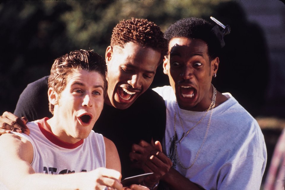 Marlon (right) and Shawn Wayans (middle) in the original Scary Movie