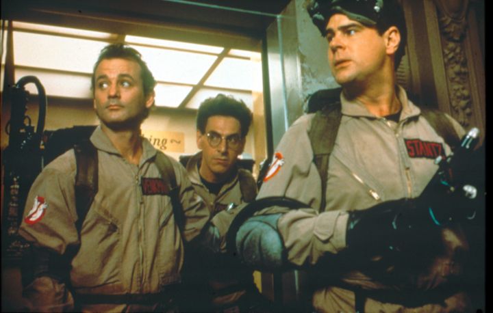 Bill Murray, Harold Ramis and Dan Aykroyd in Ghostbusters