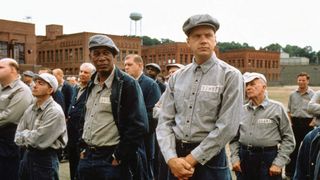 Morgan Freeman, Tim Robbins and other cast members in Shawshank Redemption