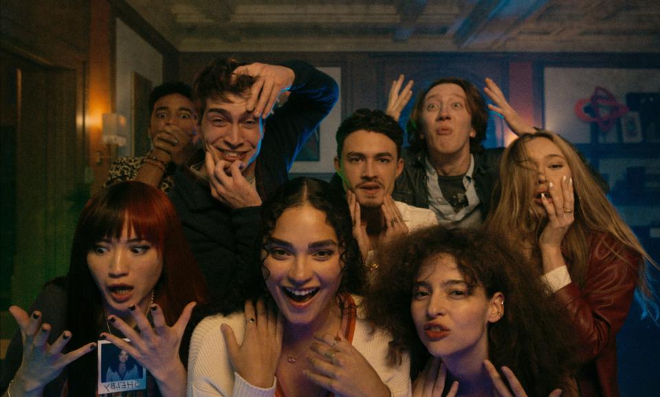 From left: Reina Hardesty, Devon Terrell, James Morosini, Brittany O'Grady, Gavin Leatherwood, Nina Bloomgarden, David Thompson and Alycia Debnam-Carey in 