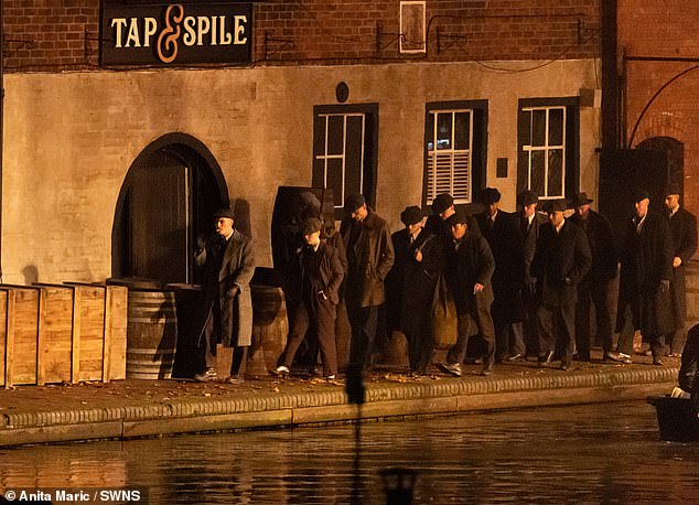 The area, famous for its canal network and bustling revellers, was shut down while film crews transformed the area into a gritty wartime film set