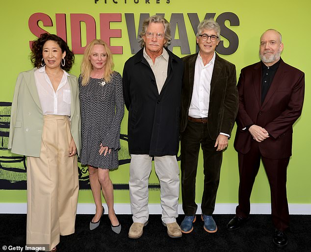 The quartet of actors posed with director Alexander Payne, 63, at the commemorative event