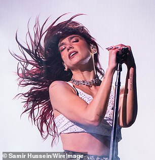 Under pressure: While stars like Dua Lipa (pictured) continue to attract huge crowds, many recording studios struggle