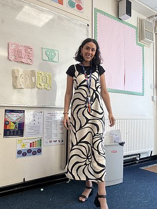 Henna Karim-Sayer (pictured) has benefitted from Labour policies as a teacher with a 5.5 per cent pay increase