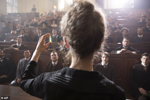 As expected from a Pulitzer Prize finalist, Sobel writes beautifully and with clarity about the science that Curie specialised in, making clear the achievements that her lab brought about in the discovery of polonium and radium. Pictured: Rosamund Pike as Marie Curie in a scene from 