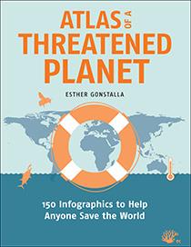 Atlas of a Threatened Planet: 150 Infographics to Help Anyone Save the World by Esther Gonstalla | An Island Press book book cover