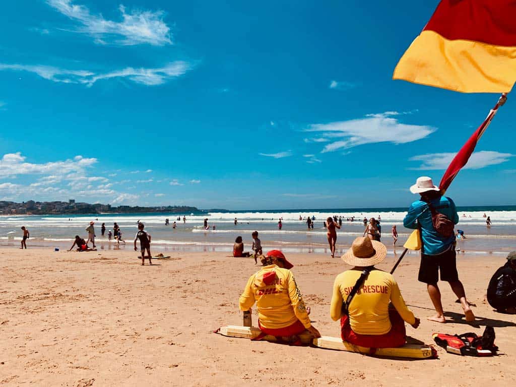 Surf Rescue People Watching The Beach