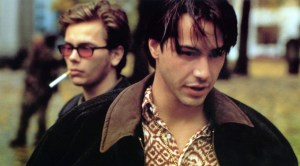 MY OWN PRIVATE IDAHO, from left: River Phoenix, Keanu Reeves, 1991, © Fine Line Features/courtesy Everett Collection