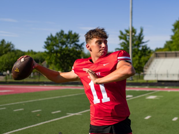 Perry quarterback Walter Moses has thrown for 80 touchdowns so far in his high school career.(Brian Fisher - For The News-Herald)