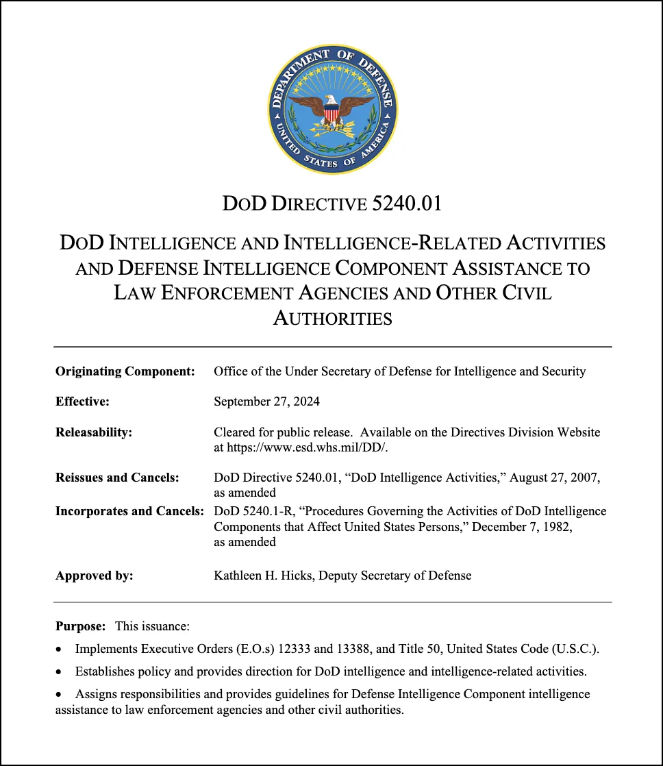 DoD Directive 5240.01