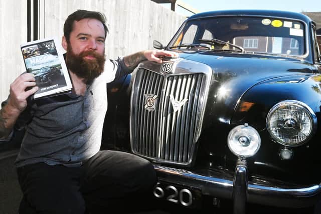 Author Tom McCooey with his new book, Maggie - A lifelong MG love affair, which details his journey restoring an old MG Magnette, which has been in the family for generations and getting it back on the road.  A tale of restoration from love to grief and back again.