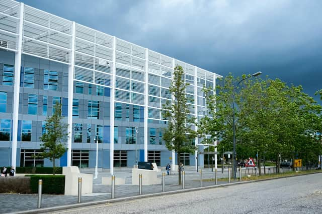 City Street with Trees in Milton Keynes