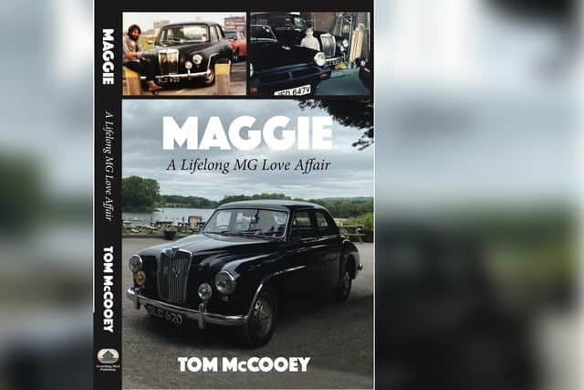 The front cover of Tom McCooey's new book, Maggie - A lifelong MG Love Affair