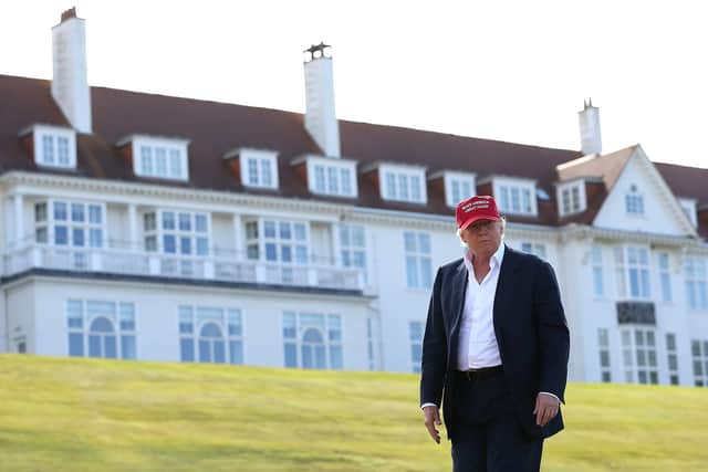 Mr Trump’s Turnberry firm is planning extensive works at the resort’s historic hotel. Picture: Jan Kruger/Getty