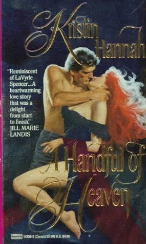 A man kisses a red-haired woman on the cover of 'Handful of Heaven'