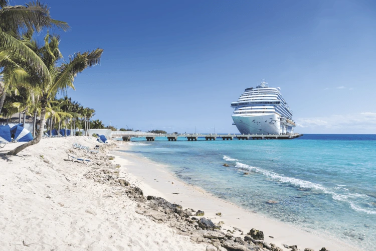 Cruise ship in sea