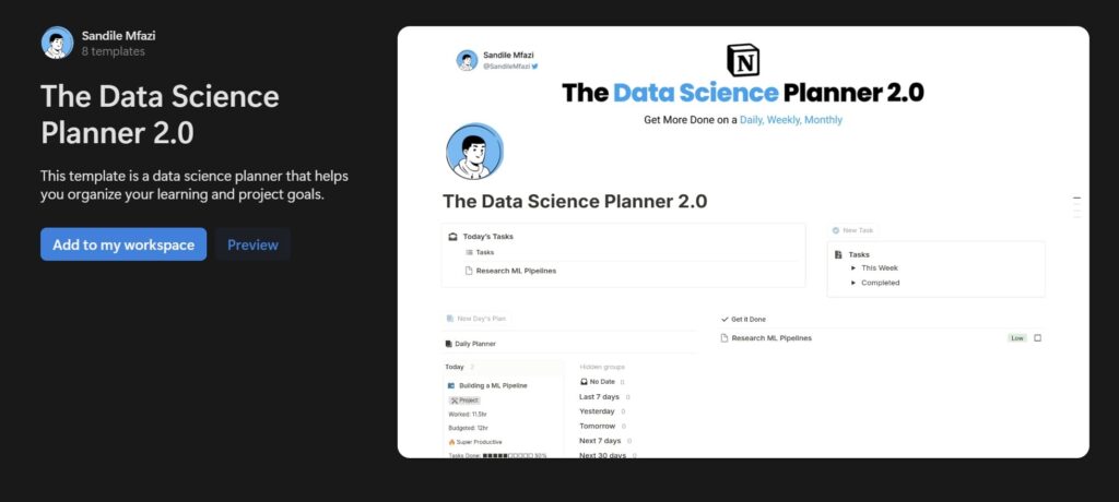 data science planner