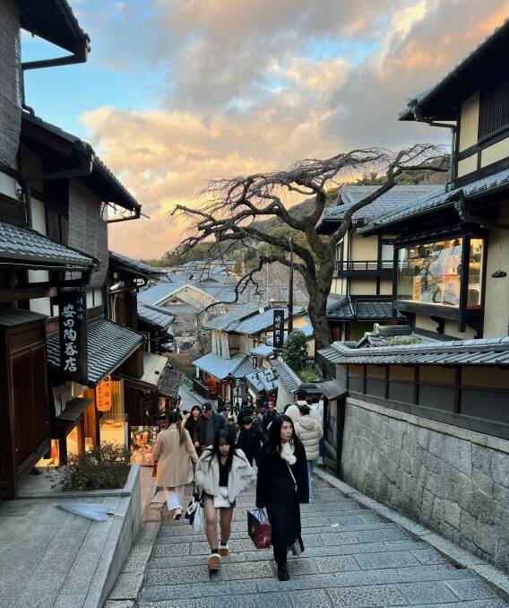 Kyoto streets at sunset. Picture supplied