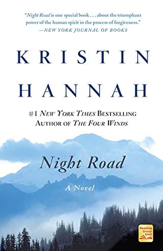 'Night Road' book cover with mountains off in the distance