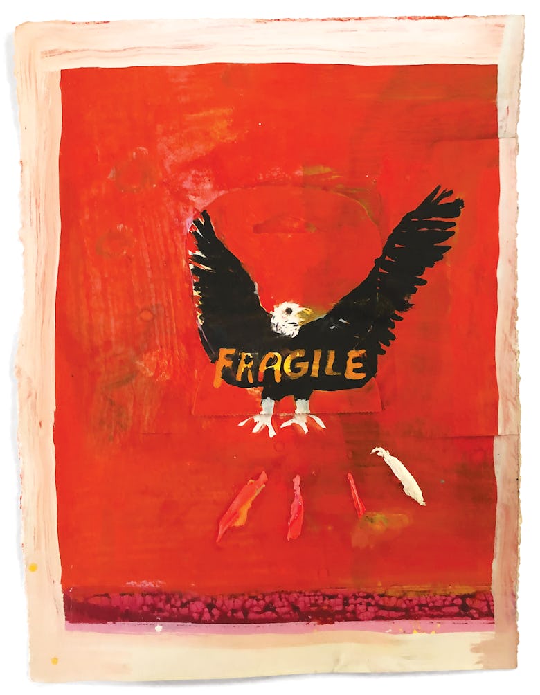 American Eagle poster with Fragile on it