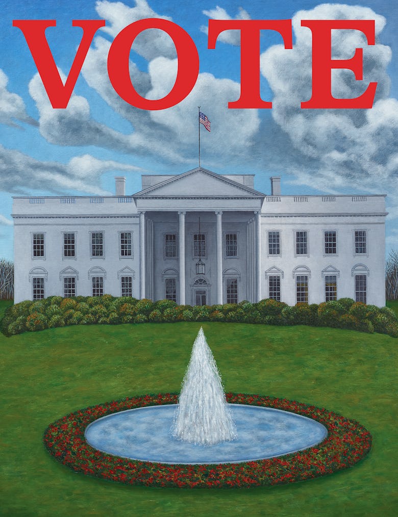 Voter poster with White House by the artist Scott Kahn