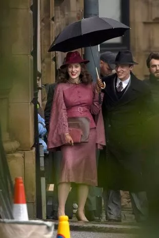 Sophie Rundle on the set of the Peaky Blinders film.