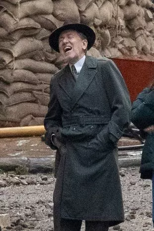 Tim Roth on the set of the Peaky Blinders film.