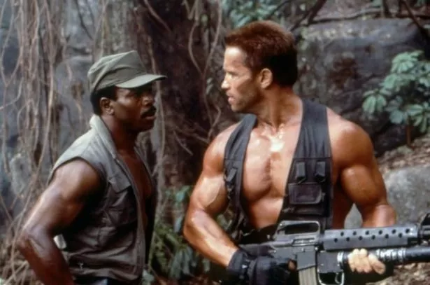 Dutch (Arnold Schwarzenegger) and Dillon (Carl Weathers) in 1987's Predator.