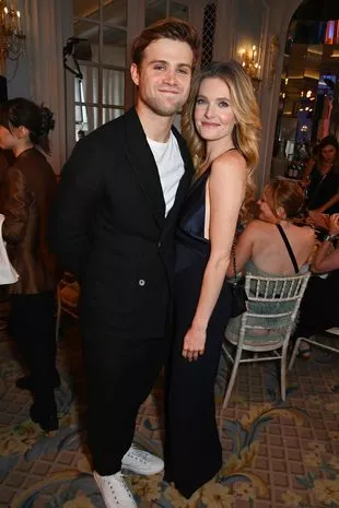 Leo Woodall and Meghann Fahy attend The South Bank Sky Arts Awards 2023 at The Savoy Hotel on July 2, 2023 in London