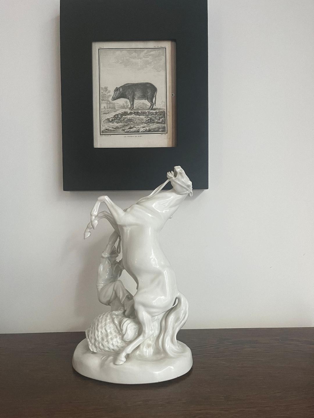 The comedian’s white Meissen horse porcelain