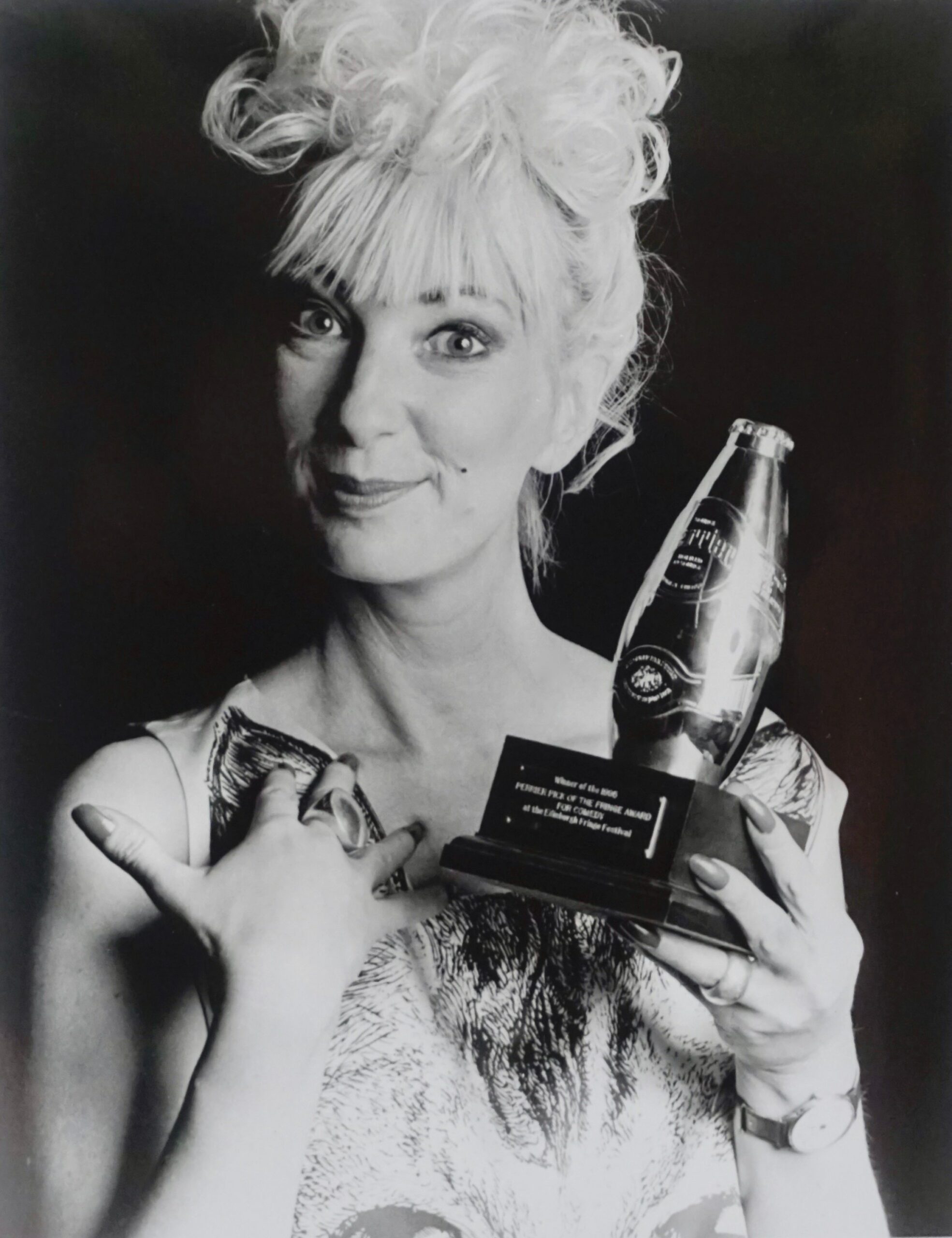 Eclair with her Perrier Comedy Award