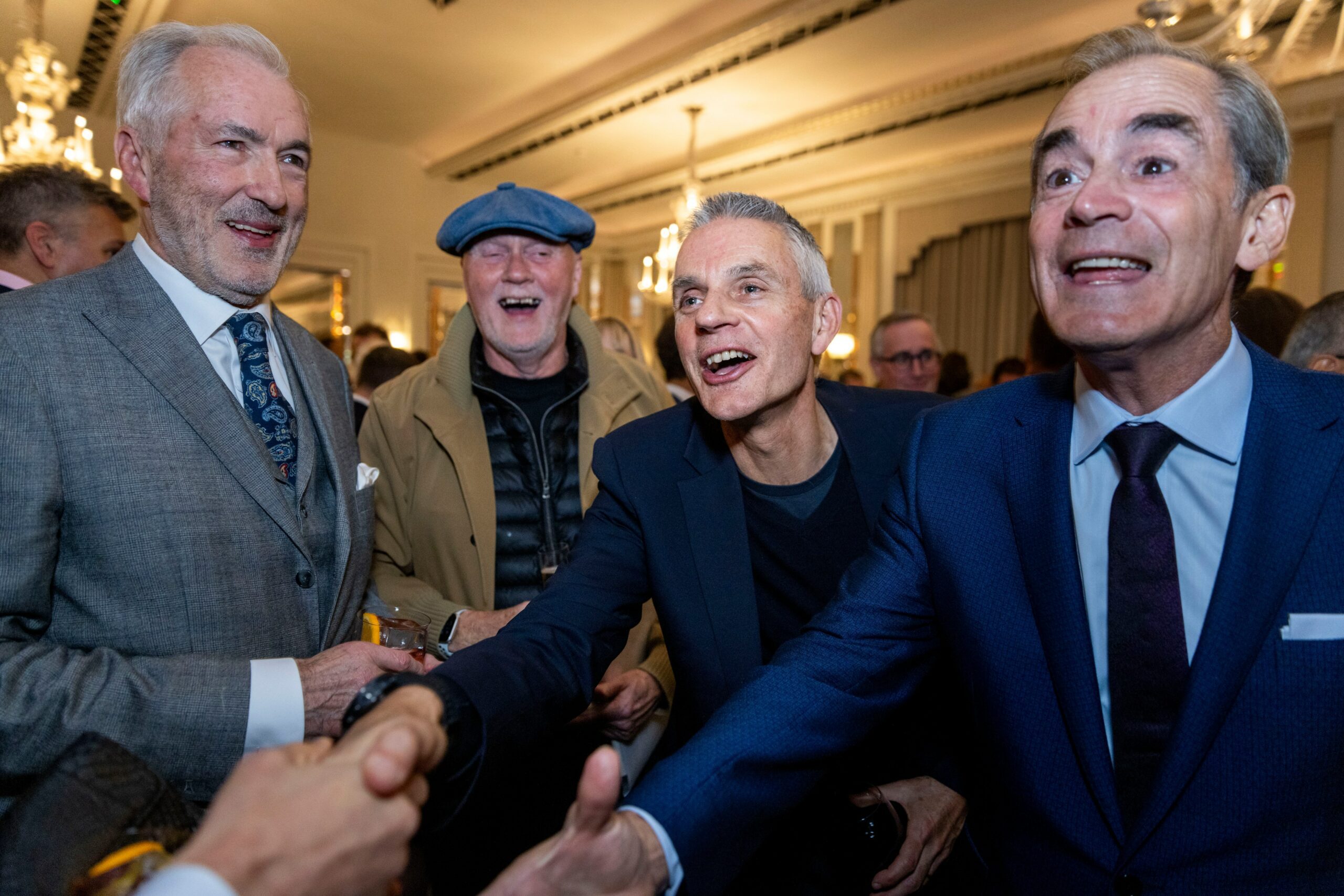 Jeremy King, founder of Arlington; Allan Leighton, chairman of Pizza Express; Tim Davie, director-general of the BBC; Roland Rudd, chairman of FGS Global