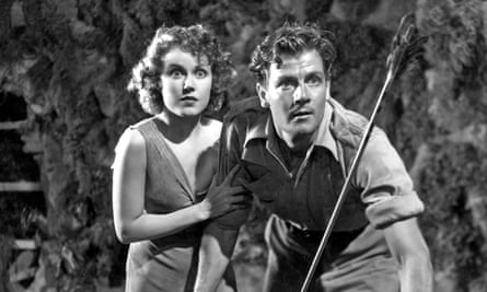 Fay Wray and Joel McCrea in The Most Dangerous Game.