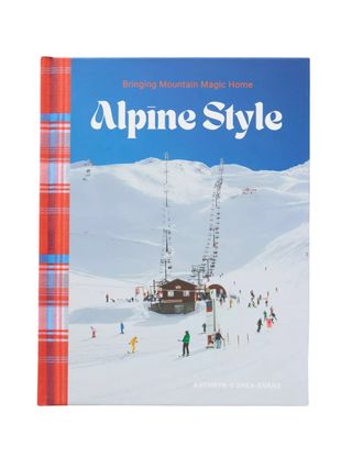 Alpine Style's book cover features a snowy view of people making their way up to ski-lifts, and a blue and red color palette.