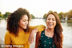 A new study from researchers in Spain has found that laughing at oneself might be good for you. However, the scientists pointed out that there might be some downsides (file photo)