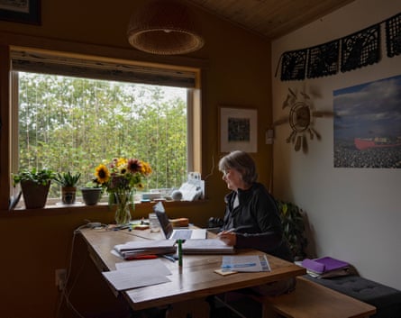 Juneau activist Karla Hart in her office at home.