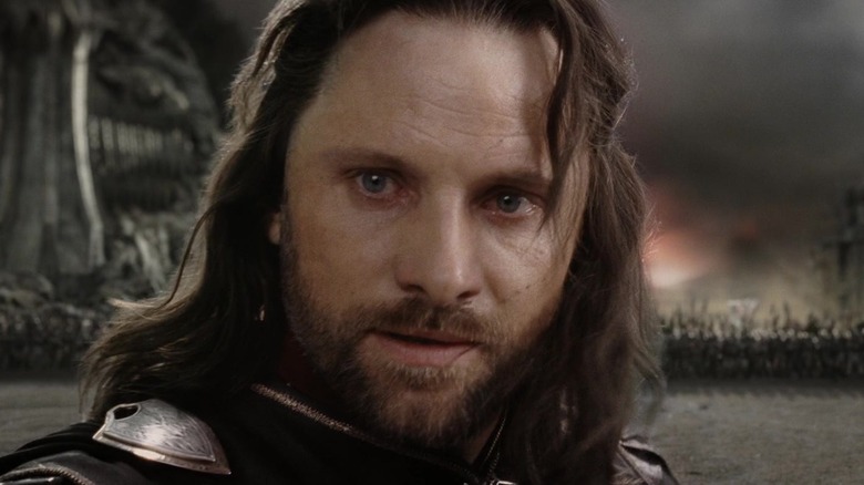 Aragorn at the Black Gate in The Lord of the Rings: The Return of the King