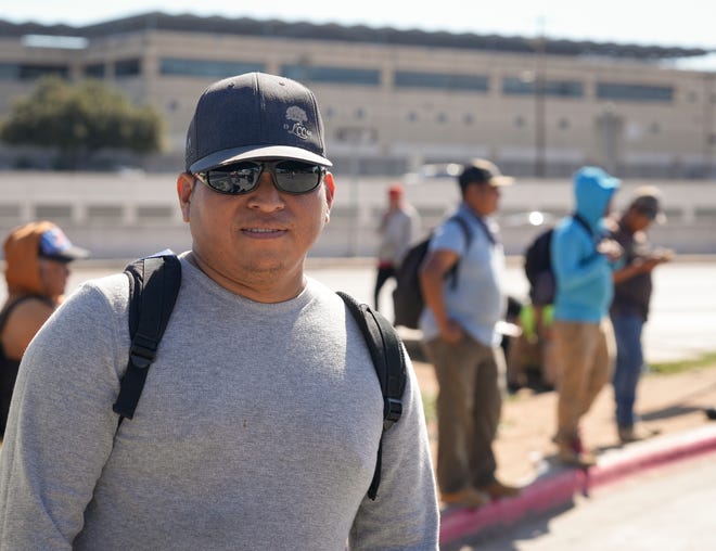 Danilo Gonzalez, 42, an undocumented immigrant from Guatemala who supports Donald Trump, waits for a day labor job at a Home Depot in South Austin Wednesday November 6, 2024.