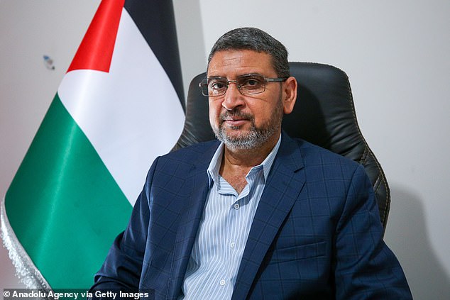 Hamas official Sami Abu Zuhri (pictured in 2020) issued a statement Wednesday saying, 'We urge Trump to learn from Biden's mistakes'