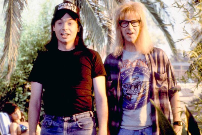 Mike Myers and Dana Carvey as Wayne and Garth in Wayne's World