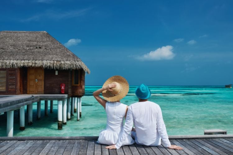 Romantic overwater bungalow in the Maldives is in our romantic travel guide