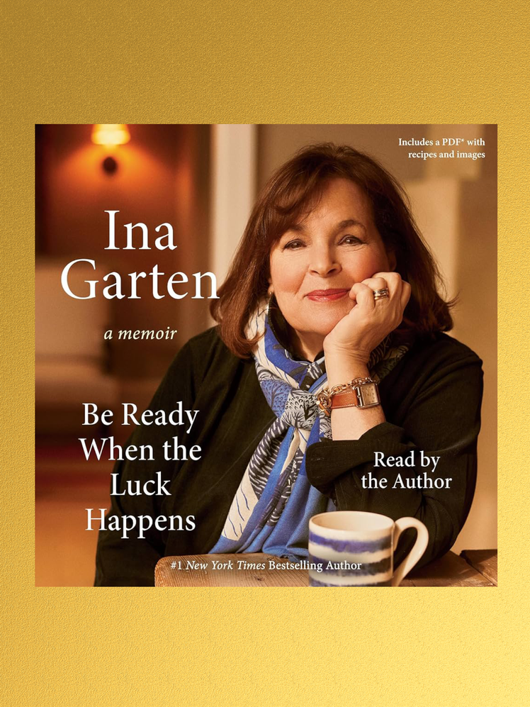 Image may contain: Ina Garten, Publication, Advertisement, Adult, Person, Poster, Cup, Face, Head, Photography, and Portrait